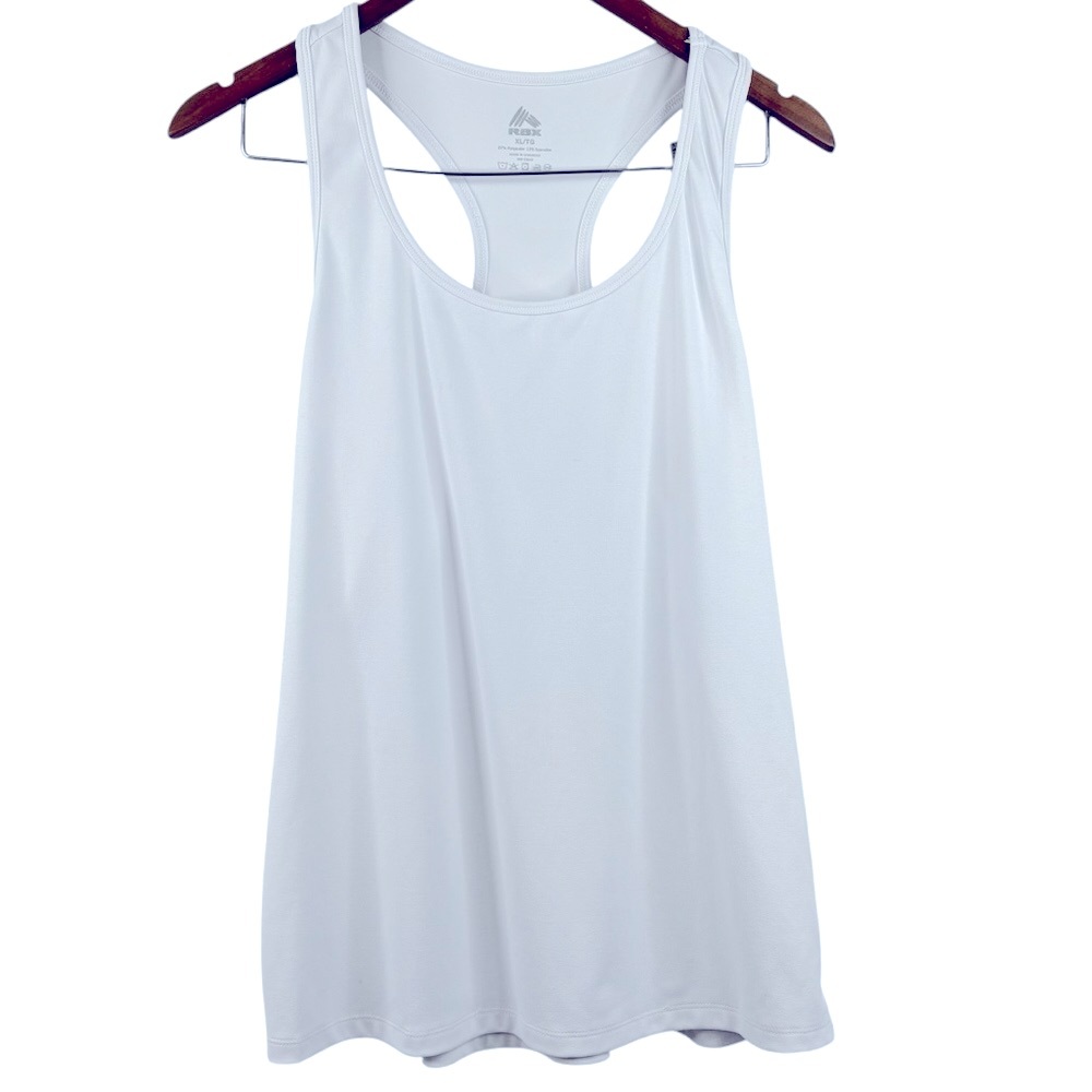 RBX White Racer Back Activewear Tank Top sz XL